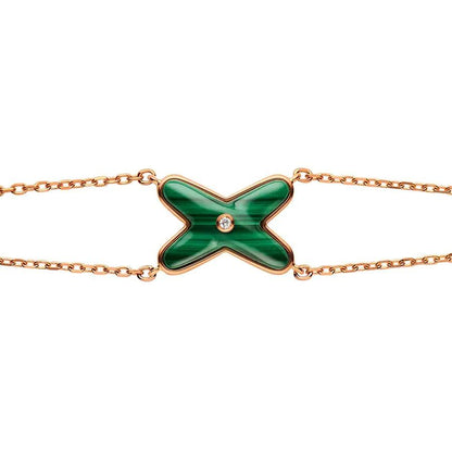 [OAK JURI]JEUX BRACELET MALACHITE PINK GOLD 1 DIAMOND