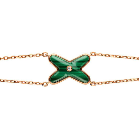 [OAK JURI]JEUX BRACELET MALACHITE PINK GOLD 1 DIAMOND