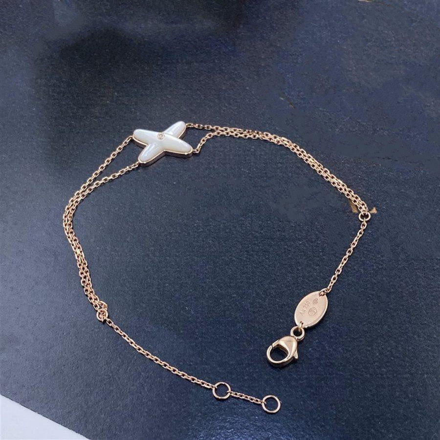 [OAK JURI]JEUX BRACELET WHITE MOP PINK GOLD 1 DIAMOND