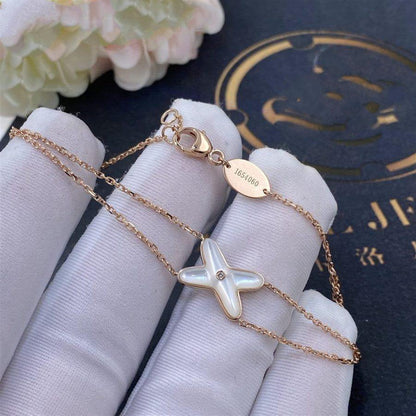 [OAK JURI]JEUX BRACELET WHITE MOP PINK GOLD 1 DIAMOND