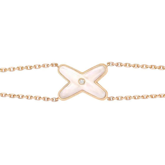 [OAK JURI]JEUX BRACELET WHITE MOP PINK GOLD 1 DIAMOND
