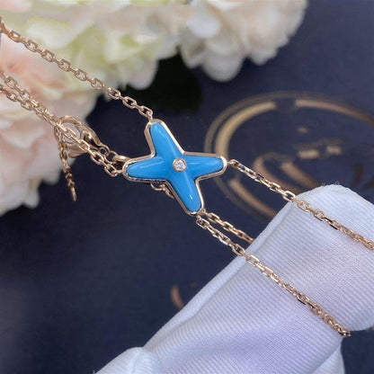[OAK JURI]JEUX BRACELET TURQUOISE PINK GOLD 1 DIAMOND
