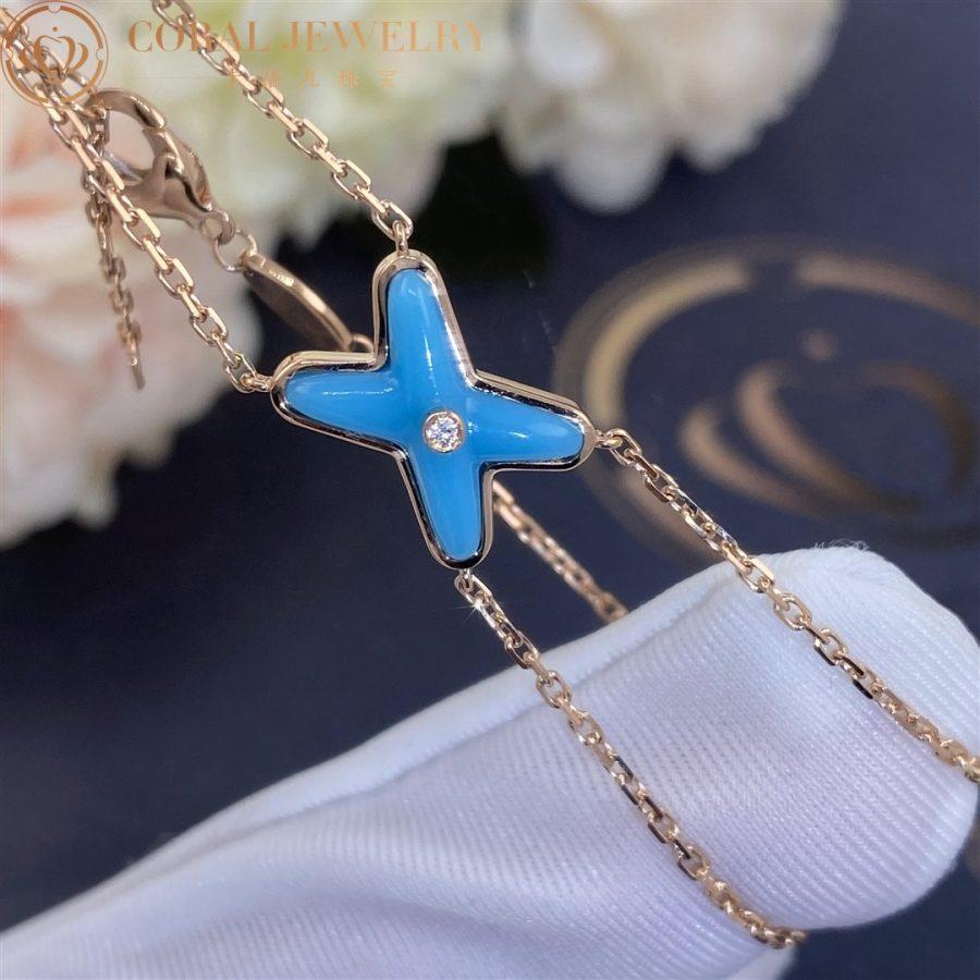 [OAK JURI]JEUX BRACELET TURQUOISE PINK GOLD 1 DIAMOND