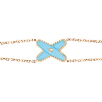 [OAK JURI]JEUX BRACELET TURQUOISE PINK GOLD 1 DIAMOND