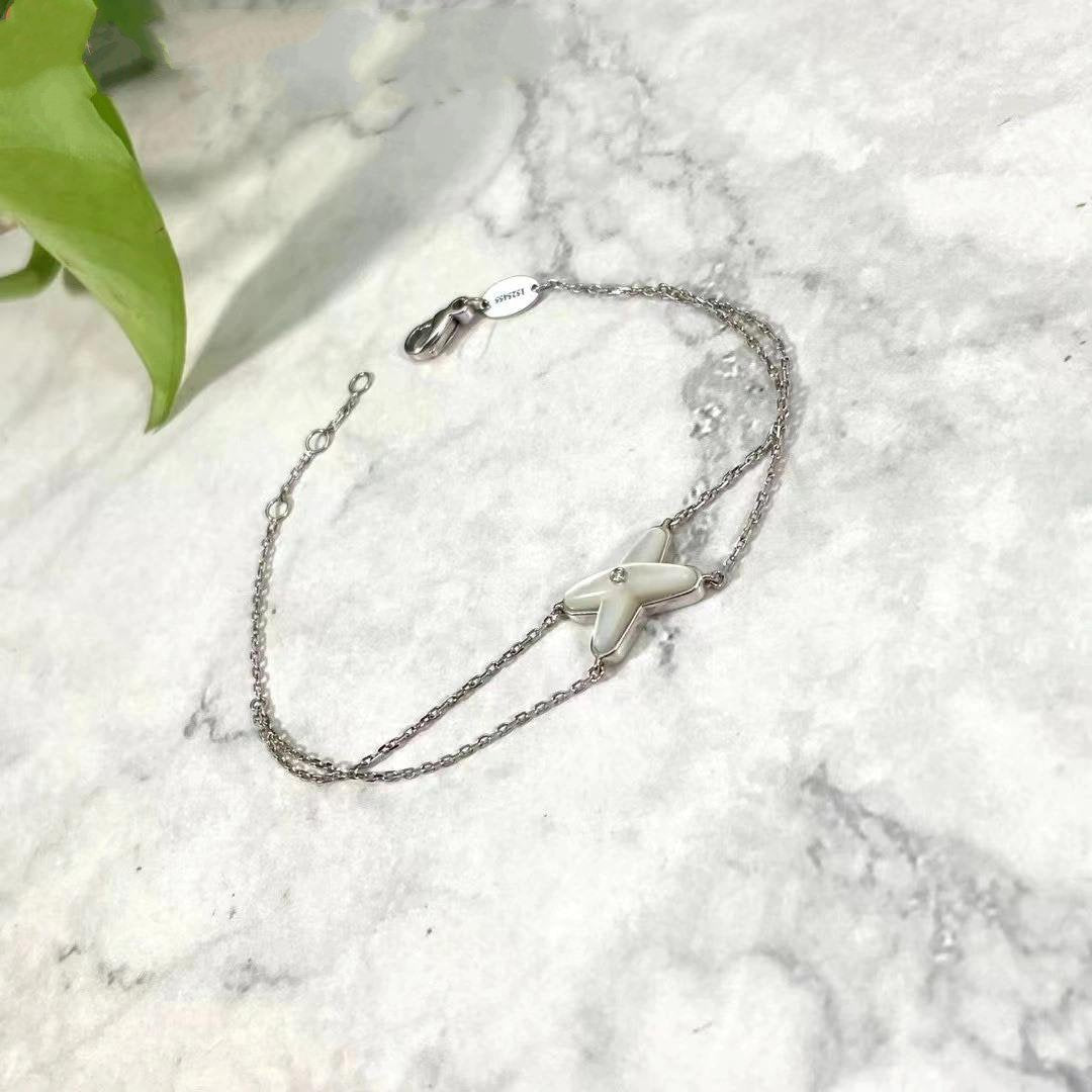 [OAK JURI]JEUX BRACELET WHITE MOP SILVER 1 DIAMOND