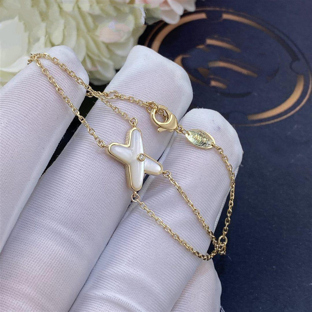 [OAK JURI]JEUX BRACELET WHITE MOP GOLD 1 DIAMOND