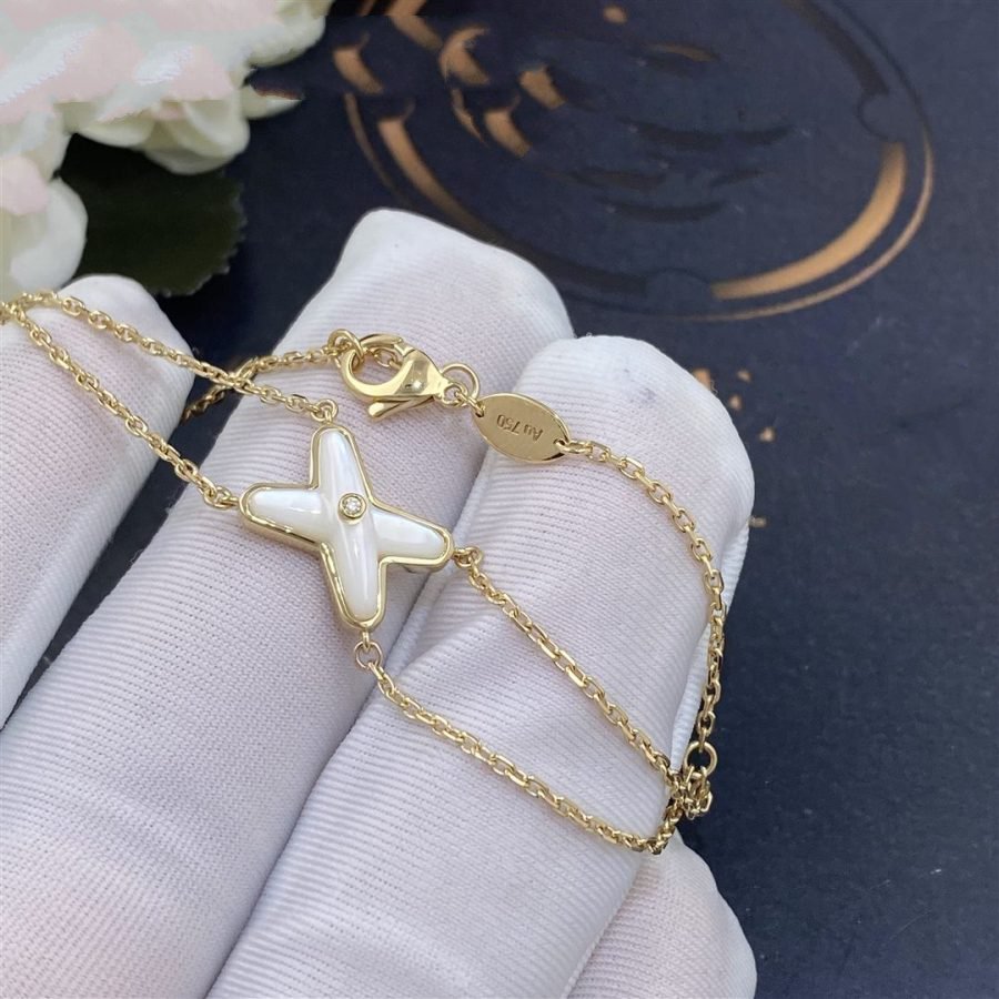 [OAK JURI]JEUX BRACELET WHITE MOP GOLD 1 DIAMOND
