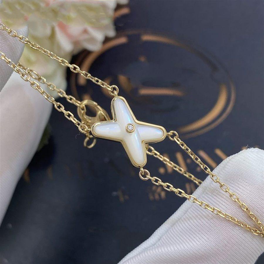[OAK JURI]JEUX BRACELET WHITE MOP GOLD 1 DIAMOND