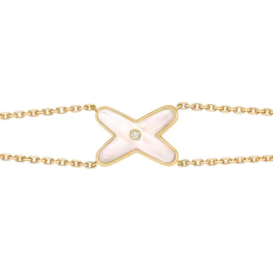 [OAK JURI]JEUX BRACELET WHITE MOP GOLD 1 DIAMOND