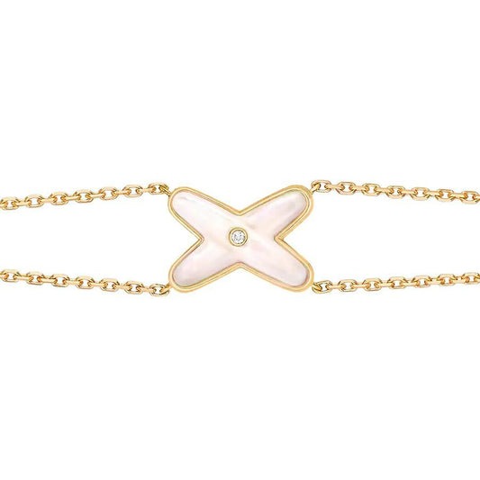 [OAK JURI]JEUX BRACELET WHITE MOP GOLD 1 DIAMOND