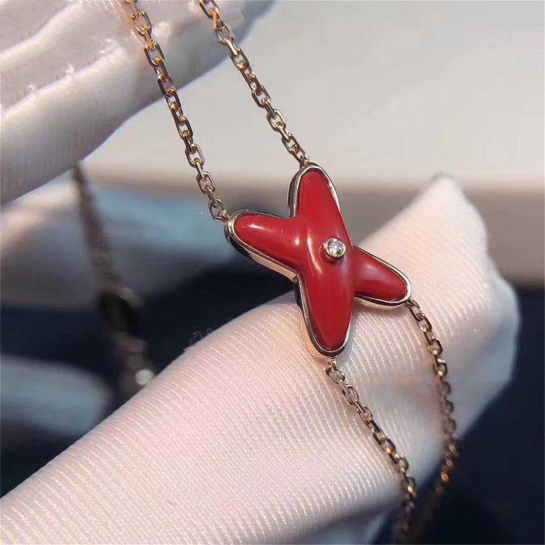 [OAK JURI]JEUX BRACELET CARNELIAN PINK GOLD 1 DIAMOND