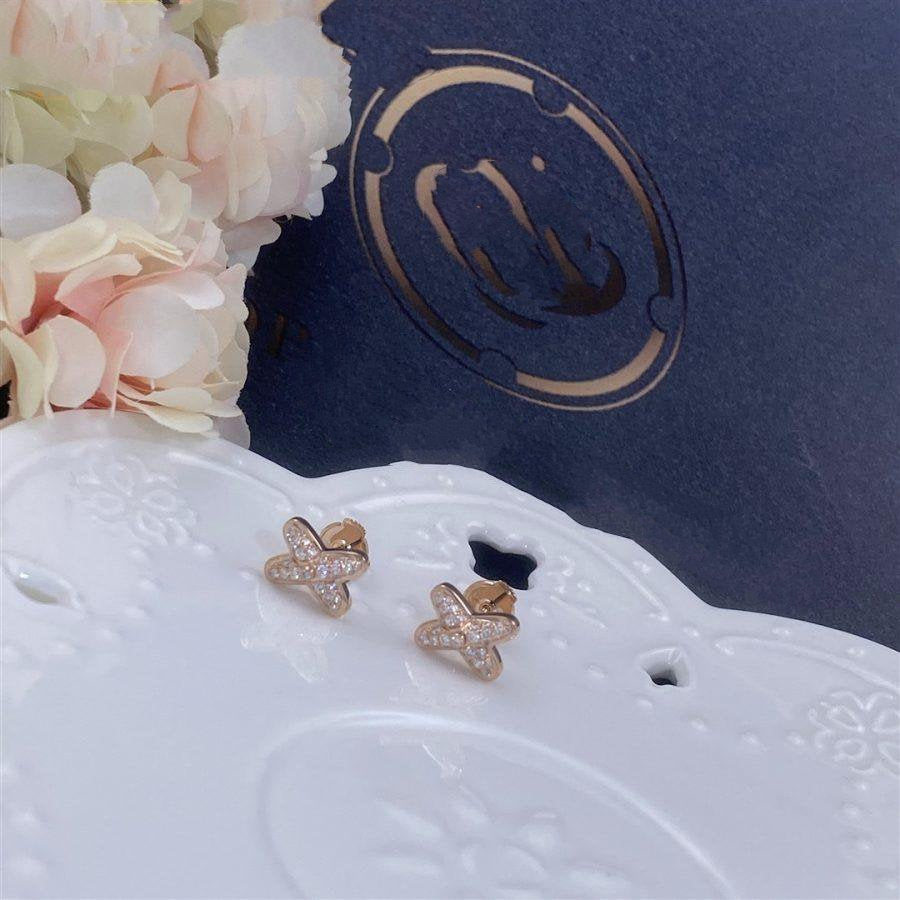 [OAK JURI]JEUX DE PINK GOLD DIAMOND EARRINGS