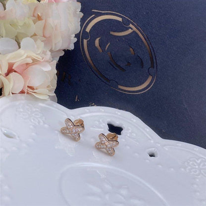 [OAK JURI]JEUX DE PINK GOLD DIAMOND EARRINGS