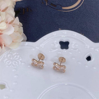 [OAK JURI]JEUX DE PINK GOLD DIAMOND EARRINGS