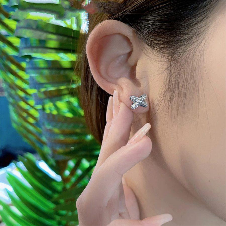 [OAK JURI]JEUX DE SILVER DIAMOND EARRINGS