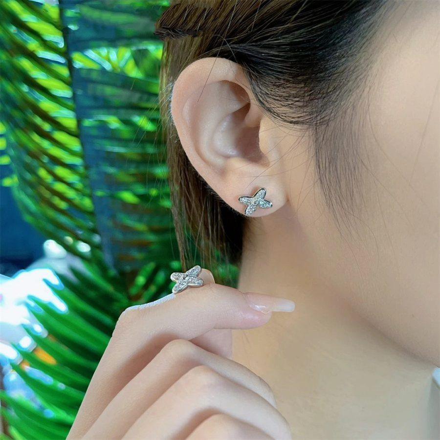 [OAK JURI]JEUX DE SILVER DIAMOND EARRINGS