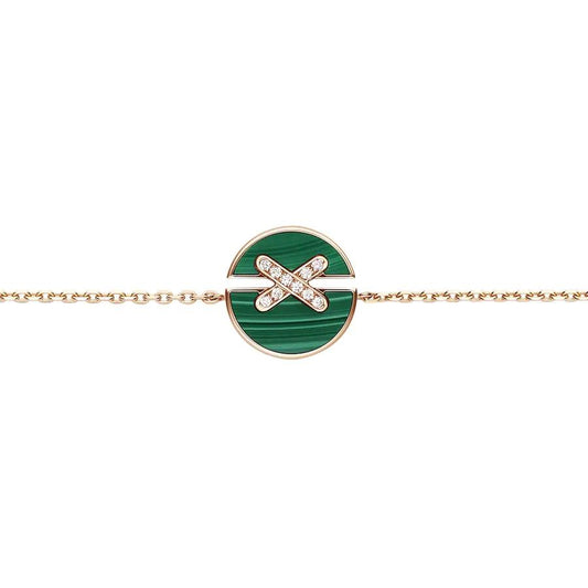 [OAK JURI]JEUX DE BRACELET MALACHITE PINK GOLD DIAMONDS