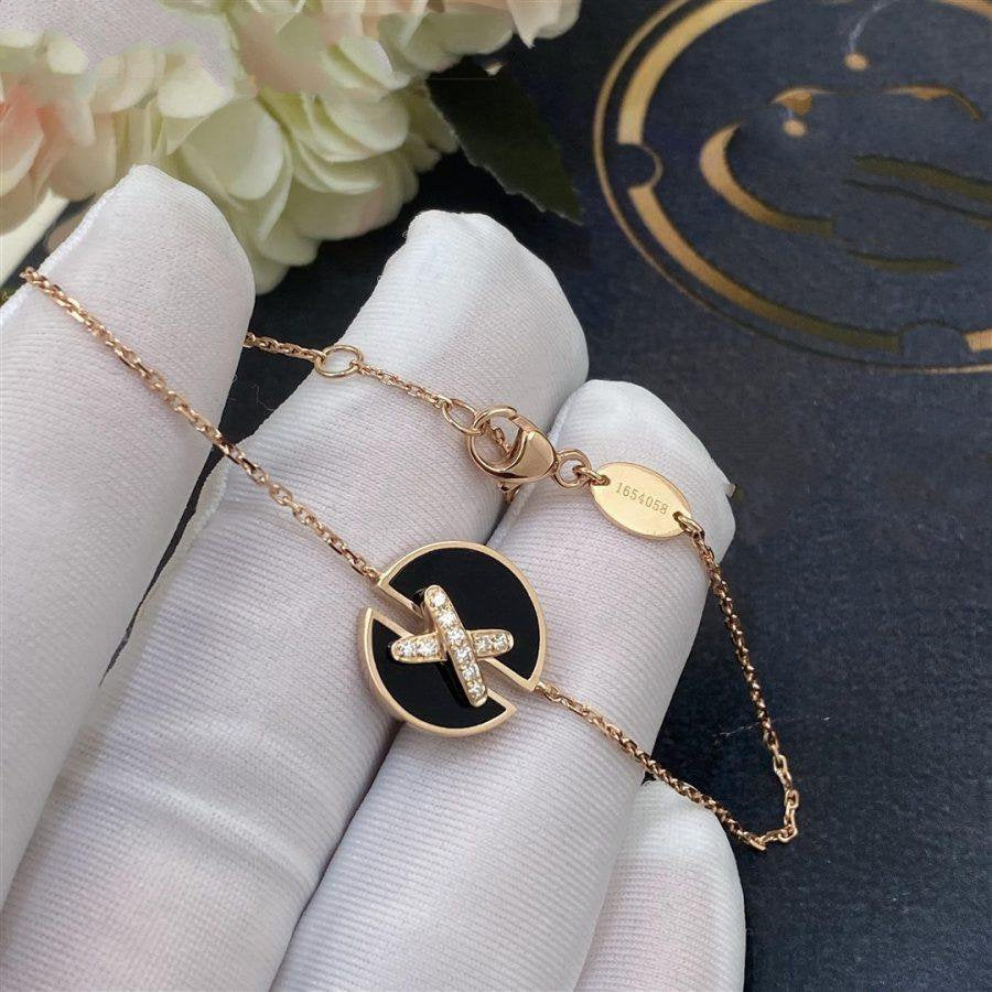 [OAK JURI]JEUX DE BRACELET ONYX PINK GOLD DIAMOND