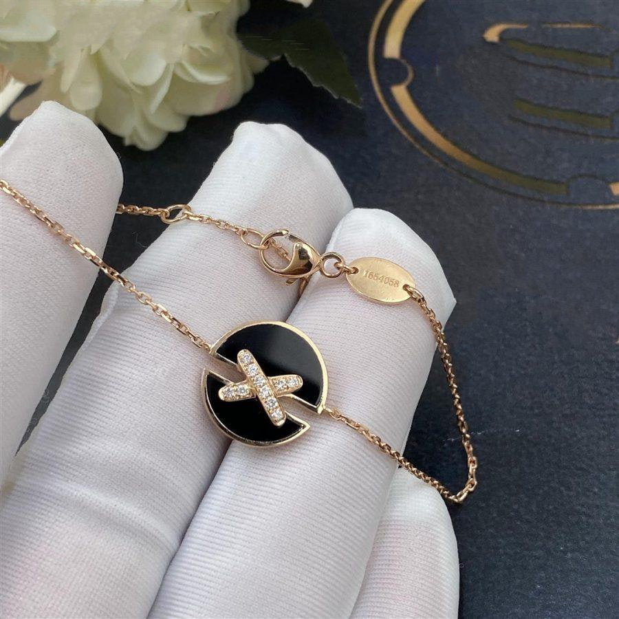[OAK JURI]JEUX DE BRACELET ONYX PINK GOLD DIAMOND