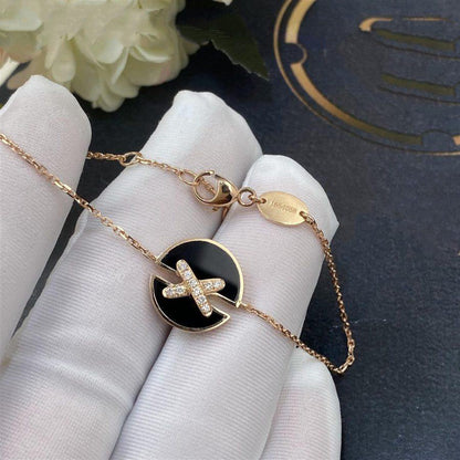 [OAK JURI]JEUX DE BRACELET ONYX PINK GOLD DIAMOND