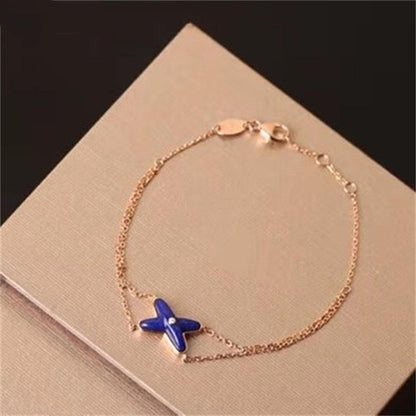 [OAK JURI]Hollow Design Four-Leaf Clover Flower Shape Ring