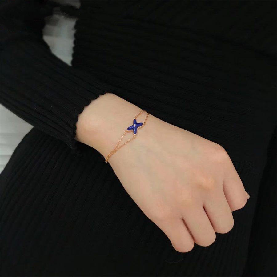 [OAK JURI]Hollow Design Four-Leaf Clover Flower Shape Ring