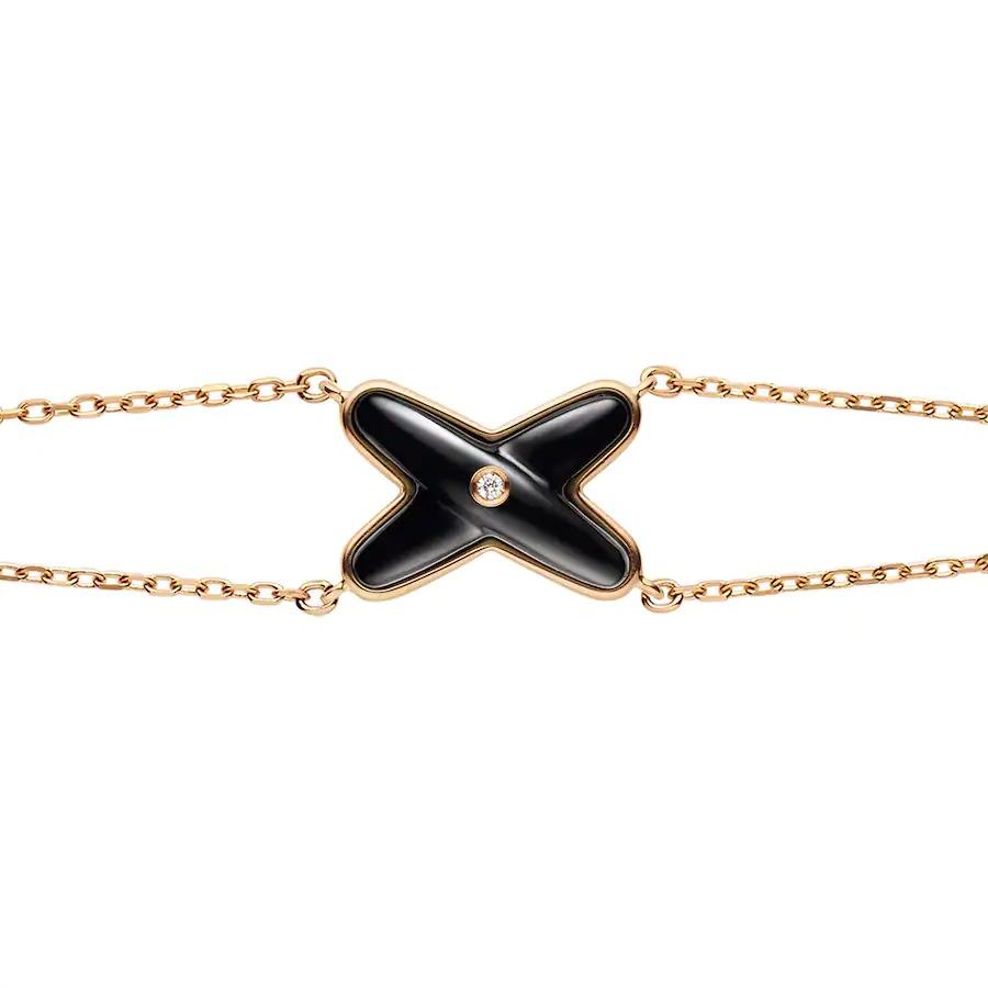 [OAK JURI]JEUX BRACELET ONYX PINK GOLD 1 DIAMOND