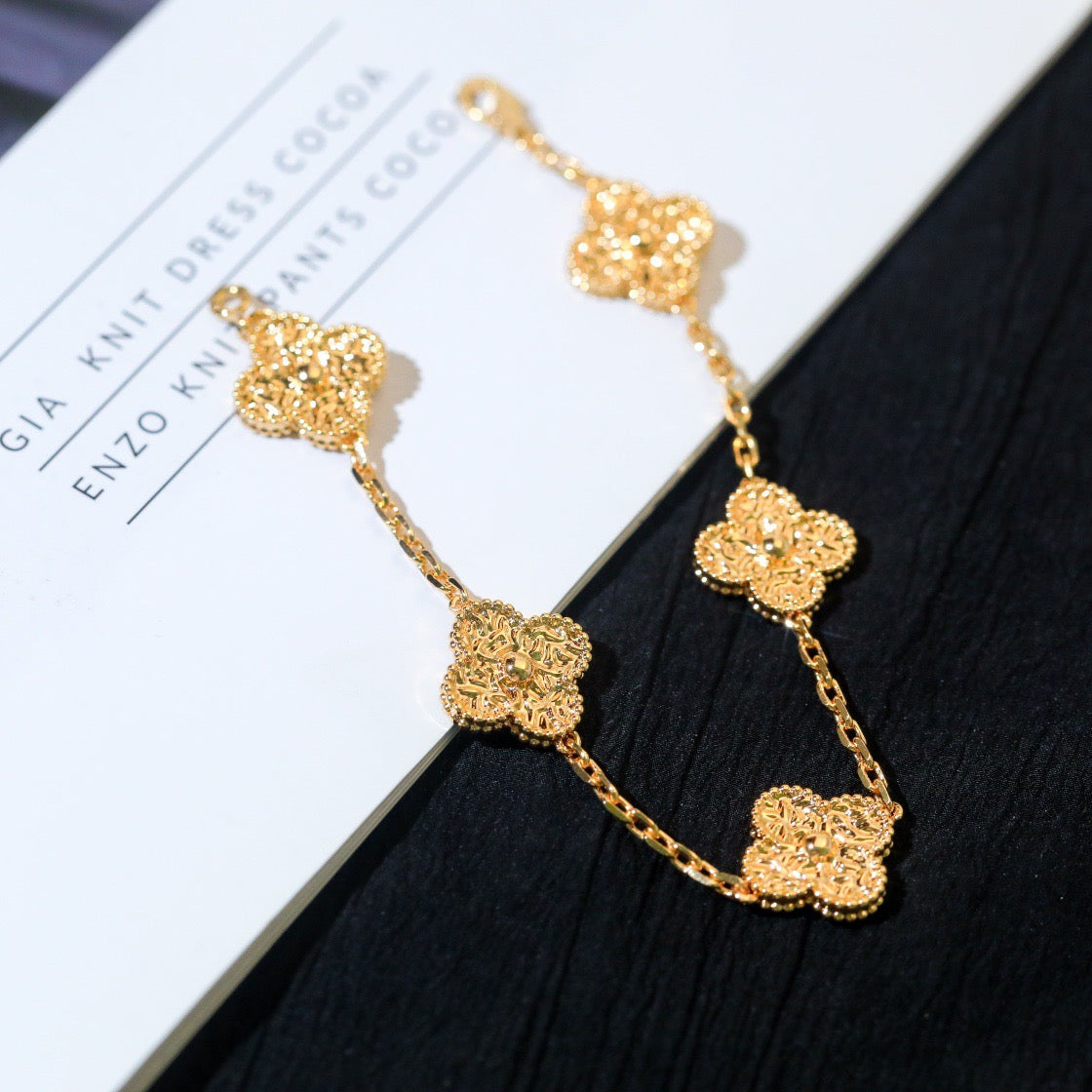 [OAK JURI]CLOVER 5 MOTIFS BRONZING BRACELET