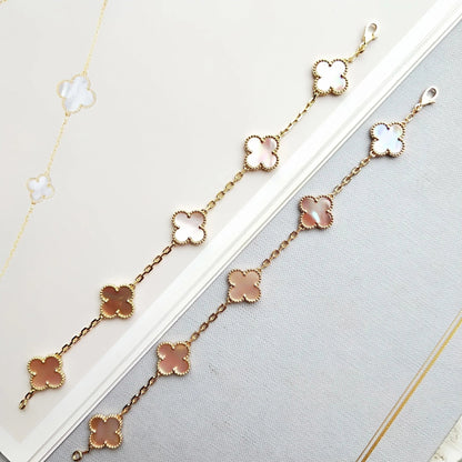 [OAK JURI]CLOVER 5 PINK MOP BRACELET