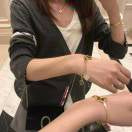 [OAK JURI]Move Noa Rose Gold Pavé Diamond Bangle Bracelet