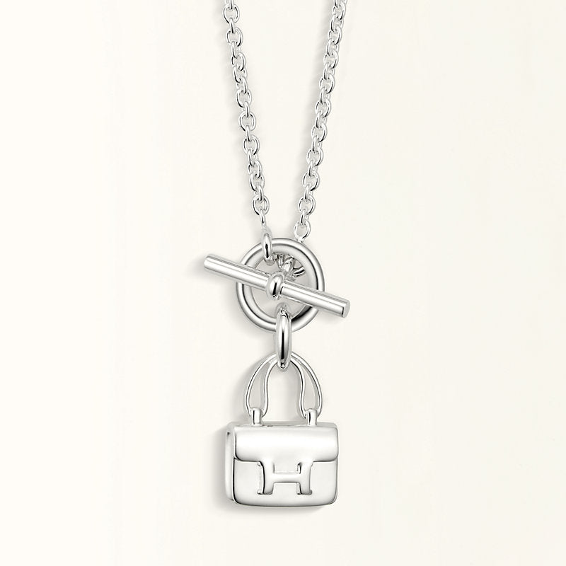 [OAK JURI]POP H PEDANT SILVER NECKLACE