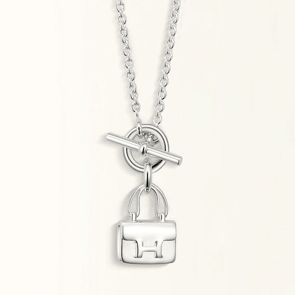 [OAK JURI]POP H PEDANT SILVER NECKLACE