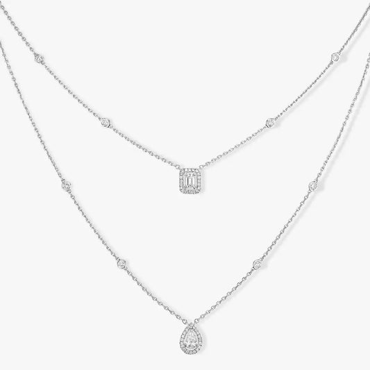 [OAK JURI]Diamond Necklace My Twin 2 Rows