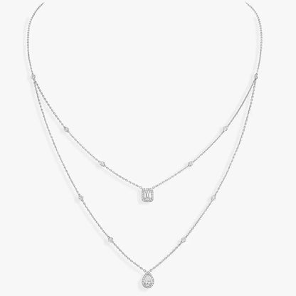 [OAK JURI]Diamond Necklace My Twin 2 Rows