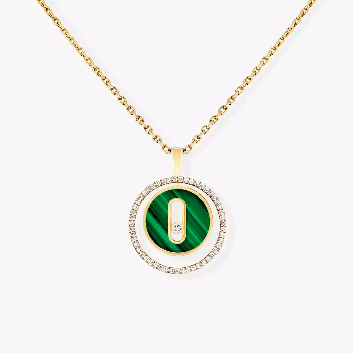 [OAK JURI]Lucky Move Diamond Necklace in Rose Gold and White Mother-of-Pearl