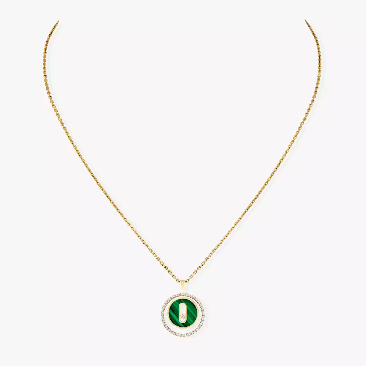 [OAK JURI]Lucky Move Diamond Necklace in Rose Gold and White Mother-of-Pearl