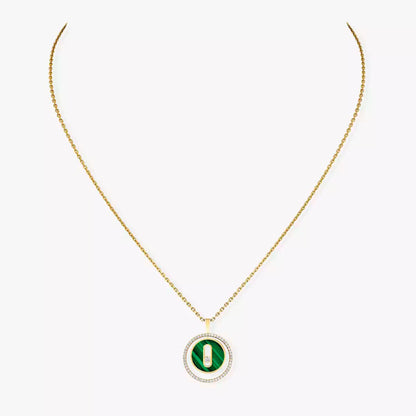 [OAK JURI]Lucky Move Diamond Necklace in Rose Gold and White Mother-of-Pearl