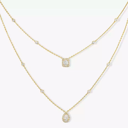 [OAK JURI]Diamond Necklace My Twin 2 Rows
