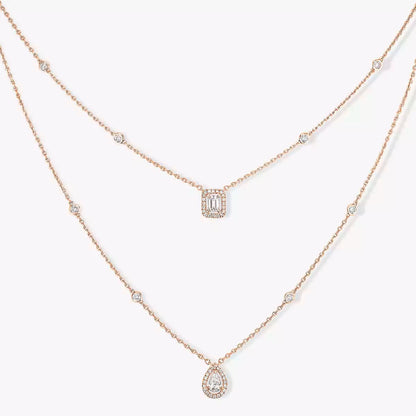 [OAK JURI]Diamond Necklace My Twin 2 Rows