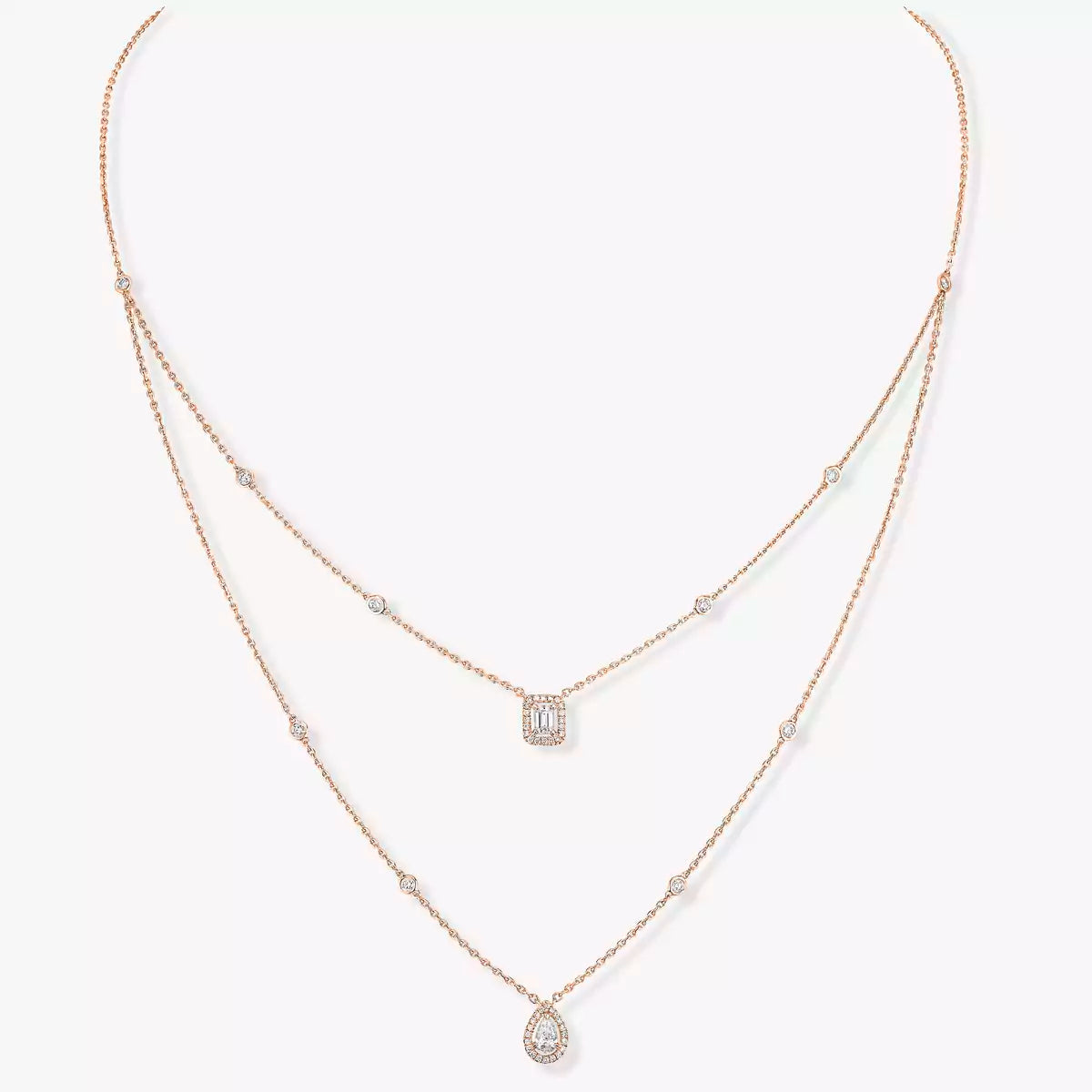 [OAK JURI]Diamond Necklace My Twin 2 Rows