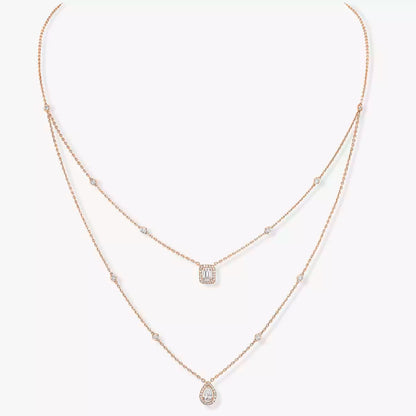 [OAK JURI]Diamond Necklace My Twin 2 Rows