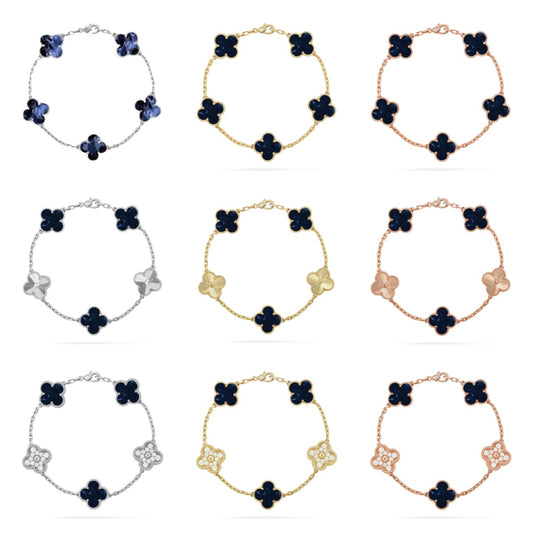 [OAK JURI]CLOVER 5 MOTIF PIETERSITE BRACELET COLLECTION