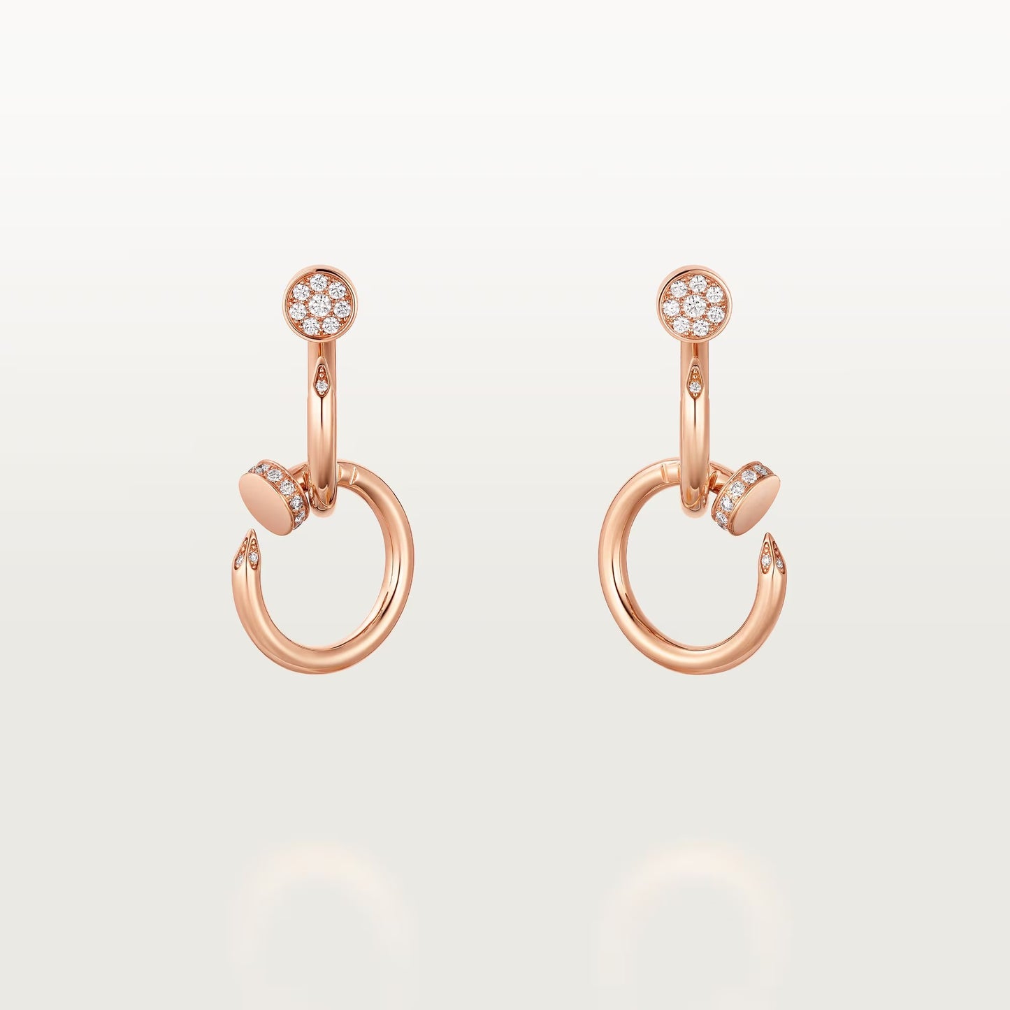 [OAK JURI]JUSTE HALF DIAMOND DOUBLE EARRINGS