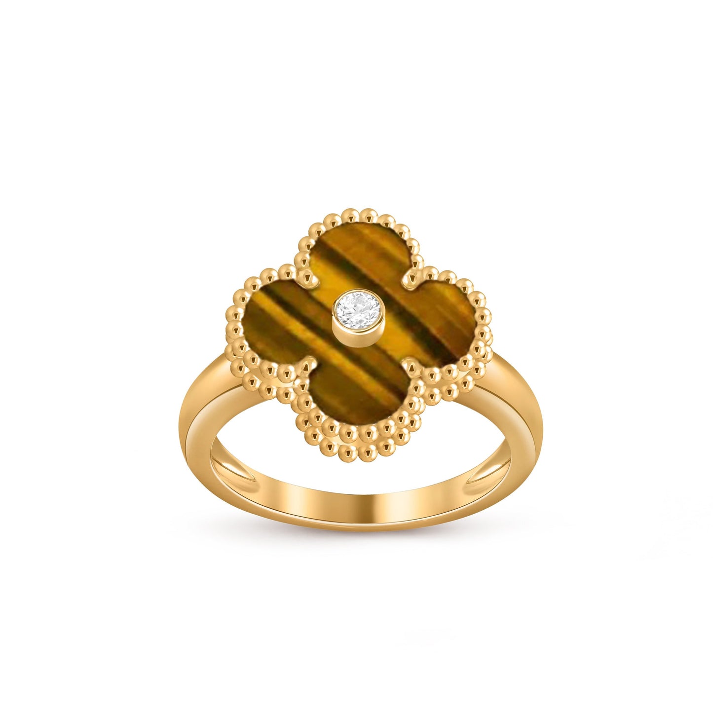 [OAK JURI]CLOVER DIAMOND RING GOLD COLLECTION