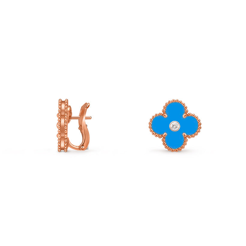 [OAK JURI]CLOVER 15MM MOP DIAMOND EARRINGS COLLECTION