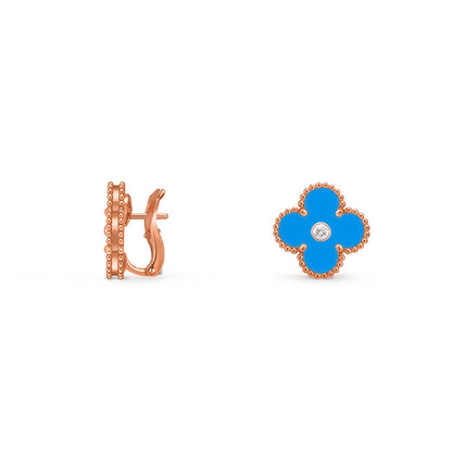 [OAK JURI]CLOVER 15MM MOP DIAMOND EARRINGS COLLECTION