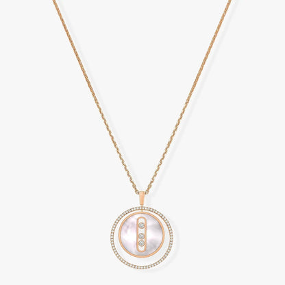 [OAK JURI]LUCKY MOVE MM NACRE BLANCHE DIAMOND NECKLACE