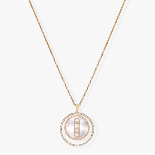 [OAK JURI]LUCKY MOVE MM NACRE BLANCHE DIAMOND NECKLACE