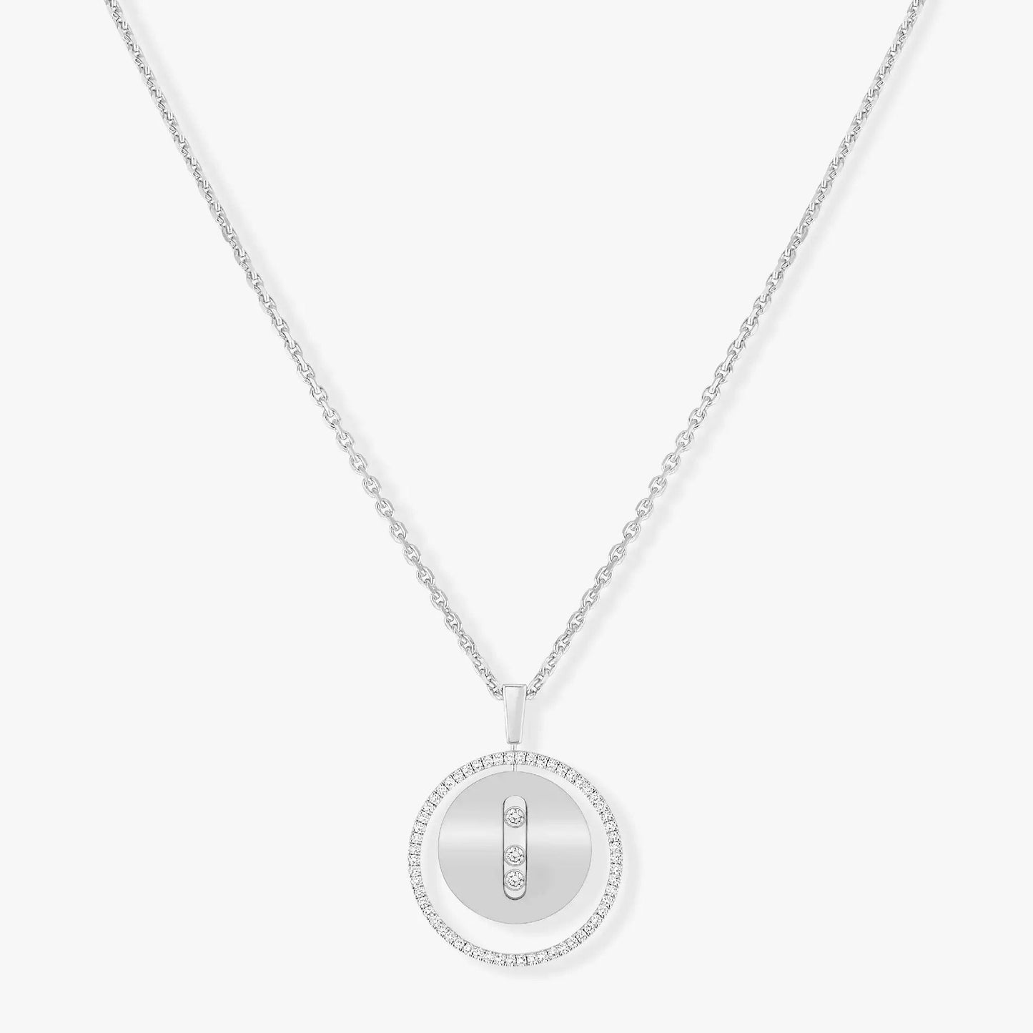 [OAK JURI]LUCKY MOVE MM SILVER DIAMOND NECKLACE