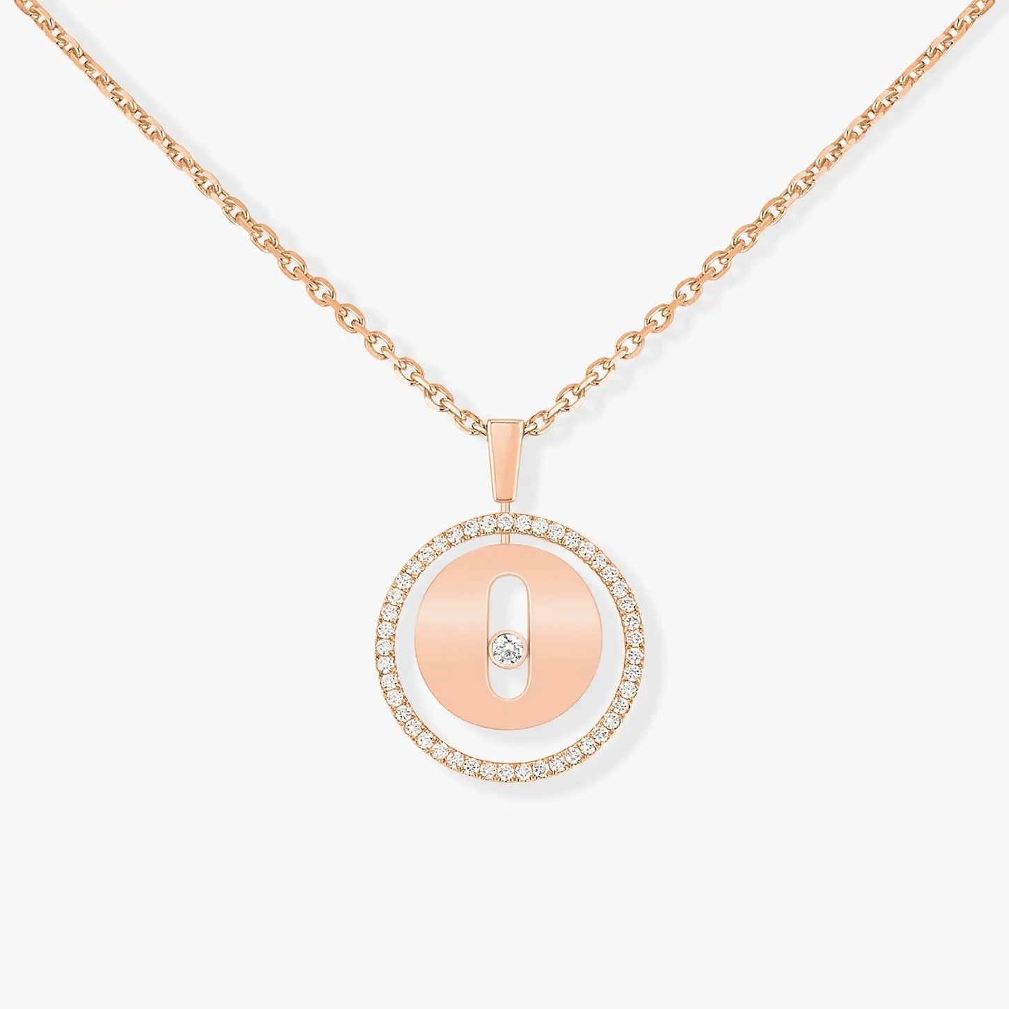 [OAK JURI]LUCKY MOVE PM NECKLACE PINK GOLD DIAMOND